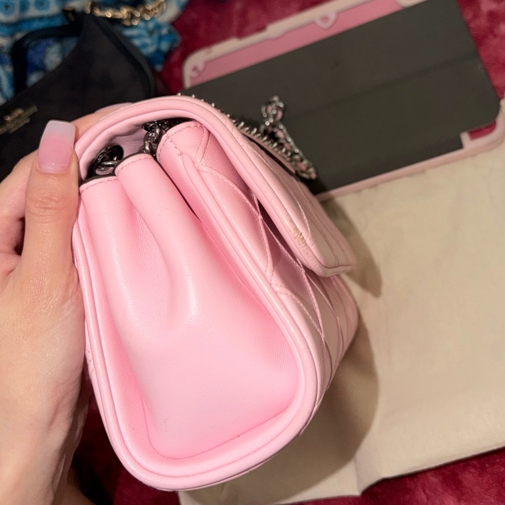 Tory Burch Pink Plie Fleming Shoulder Bag - Picture 6 of 12